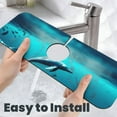 thumbnail image 6 of Xecao Hawaiian Ship Dolphin for Kitchen Sink Splash Guard Faucet Mat , Faucet Guard & Draining mat, (15" X 5.5" ), 6 of 7