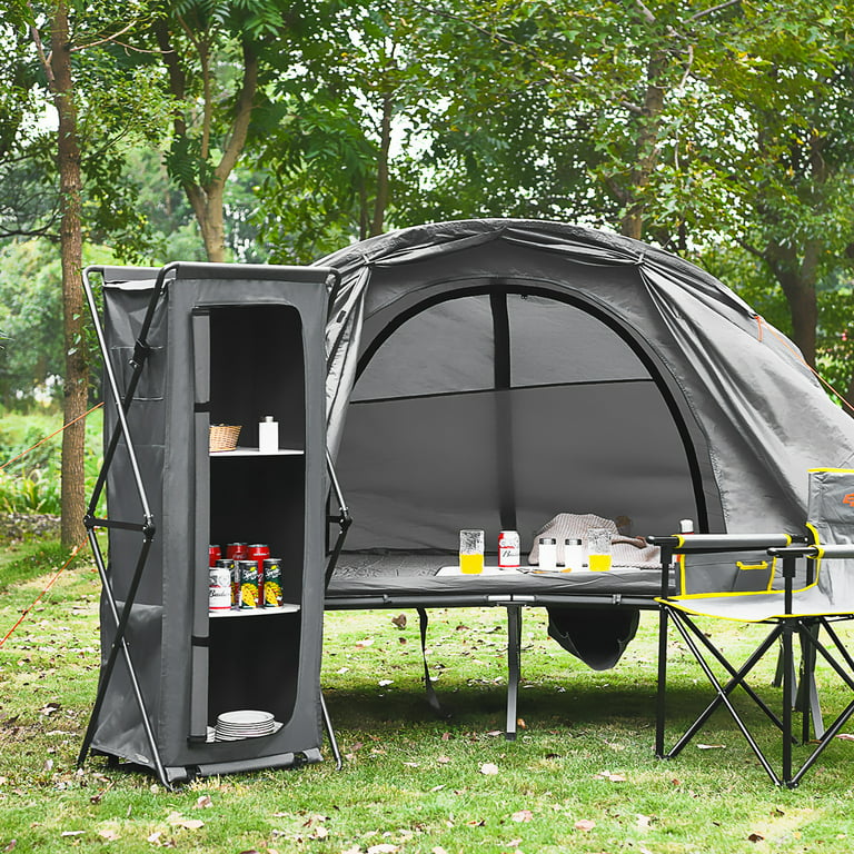 Costway Folding Pop-Up Compact Camping Cabinet Bag X-Large Size - Walmart.com