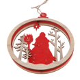 thumbnail image 3 of Vintage 3D Christams Theme Hanging Decor Pendent Home Party Ornament Photo Prop Monigote de nieve Colco Ornamento de Navidad de madera 3D, 3 of 8