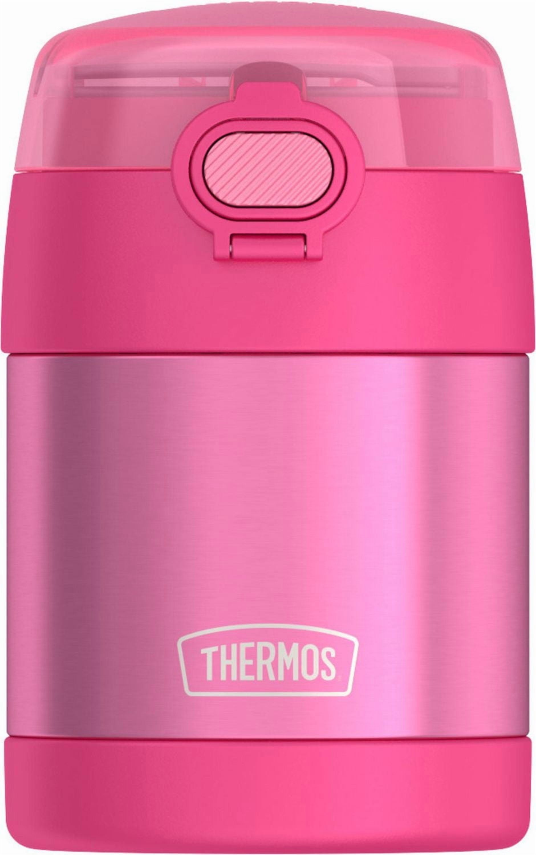Thermos Stainless Steel Vacuum Insulated FUNtainer Food Jar with Snack Top, 295ml, Pink