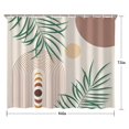 thumbnail image 5 of Green Boho Geometric and Plant Pattern Shower Curtain 84"x72" ,Bathroom Decorative Shower Curtains Set with 12 Hooks,Modern Waterproof Washable Shower Curtain, 5 of 6