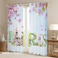 thumbnail image 2 of Homewish Paris Eiffel Tower Black Out Curtains for Teens Adults,Pink Cherry Blossom Curtains Pack of 2 (42x63 Each),Romantic Valentine's Day Bedroom Curtains,Lightweight Room Decor, 2 of 6