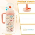 thumbnail image 2 of Sutowe Whale Fountain Tumbler Leakproof Whale Fountain Cup with Handle Lid and Straw Cute Toddler Water Bottle for Children Teen Adult, 2 of 8