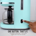 thumbnail image 5 of Nostalgia Retro Coffee Maker, 10-Cup One Button Brewing Classic Coffee Machine with Reusable Filter, Aqua, 5 of 9