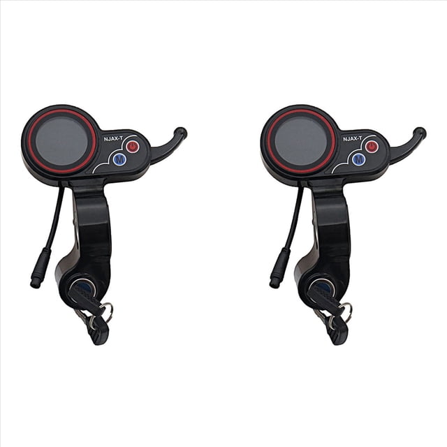 2X para Medidor de Pantalla LCD de Acelerador NJAX- con Interruptor de Llave, Velocidad de Bloqueo, Acelerador Ajustable, Tablero de Scooter EléCtrico de 6