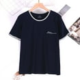 thumbnail image 2 of Akafmk Men's Short Sleeves Pajama Tops,Men's Cotton Sleepwear T-Shirt,Casual Fashion Comfy Short Sleeve Solid Pullover Round-Neck Pajama Tops, 2 of 3