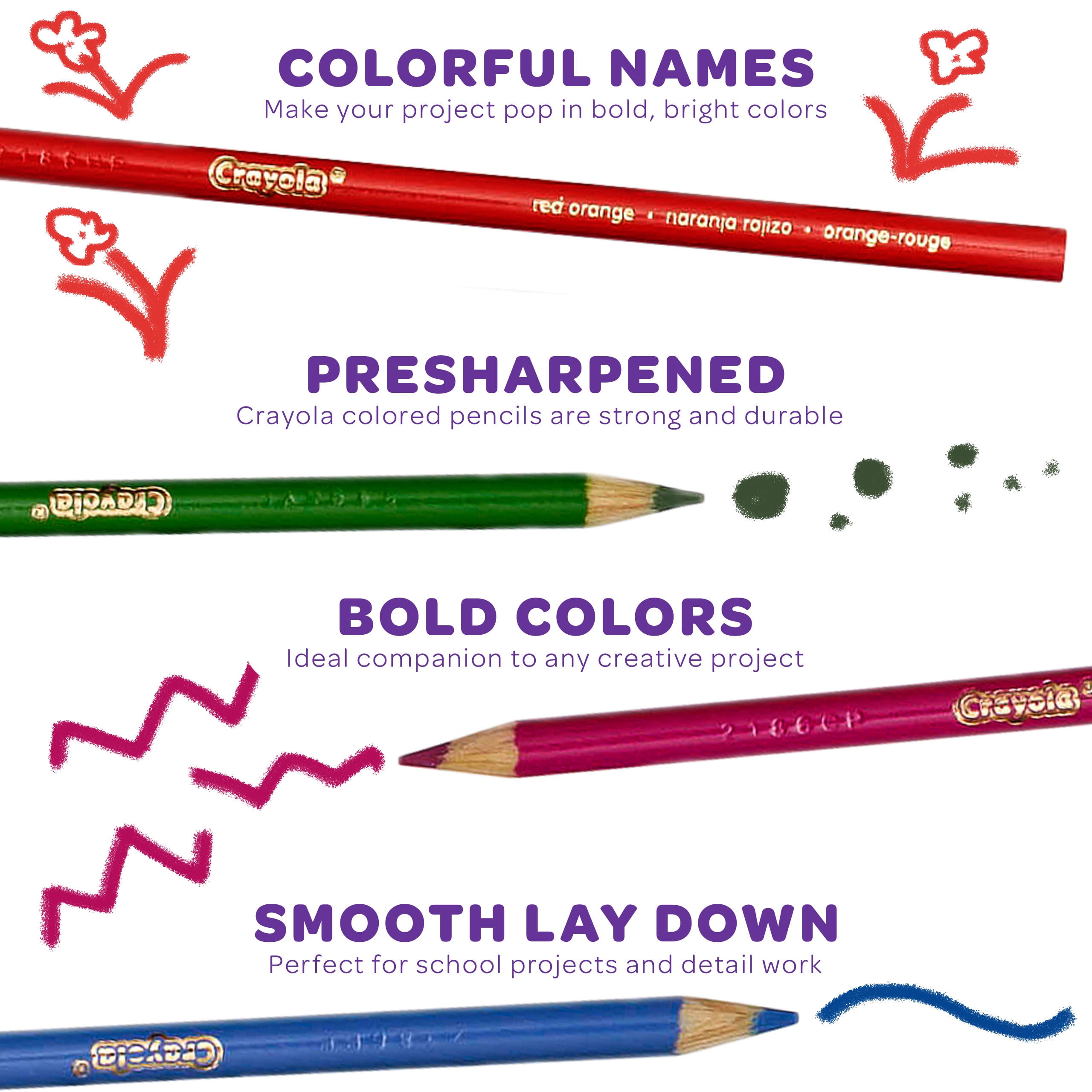 Crayola Colored Pencils, School Supplies, With Colors of the World, Beginner Child, 100 Pcs