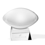 Matashi Crystal Crystal Etched Football Ornament and Trapezoid Base Paper Weight