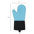thumbnail image 7 of Unique Bargains Cotton Oven Mitts Heat-Resistant Cooking Gloves Sky Blue 13.4x7.1inch, 7 of 7