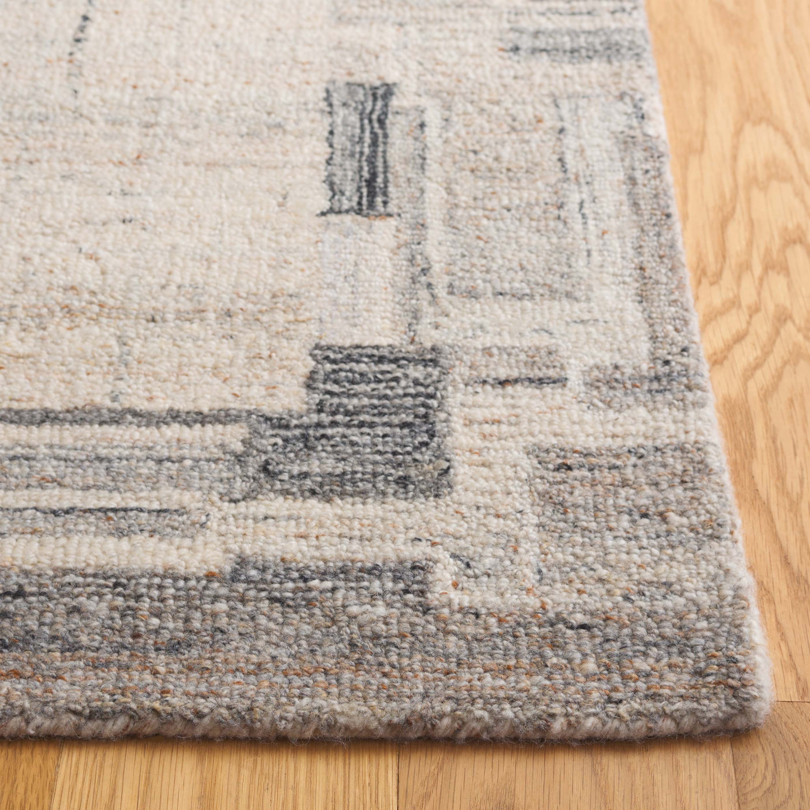 SAFAVIEH Restoration Vintage Elsie Abstract Area Rug, Grey/Beige, 5' x 8'