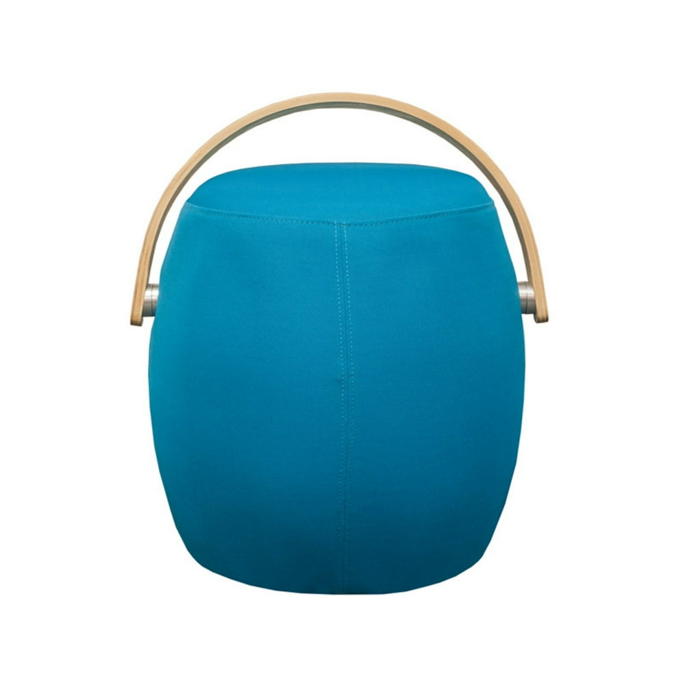 Bucket Ottoman Stool Chair with Carrying Handle (Beige)