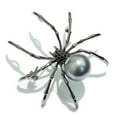 thumbnail image 4 of Yesbay Women Rhinestone Faux Pearl Spider Brooch Pin Corsage Lapel Jewelry Gift, 4 of 8