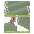 thumbnail image 4 of Dark Sage Green Bar Stool Covers Set of 2, Farmhouse Sage Green White Striped Stretch Washable Bar Chair Covers with Backs, Removable Pub Counter Height Chair Cover for Kitchen Dining Room Cafe, 4 of 7