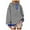 Black, variant on Plus Size Women Blouses Winter Fall Loose Fit Crewneck Long Sleeve Puff One Shoulder Button Up Stripe Leisure Polyester Tops Top(Black,L)