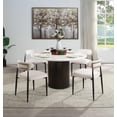 thumbnail image 2 of ACME Jaramillo Metal & Fabric Upholstered Side Chair in Beige & Black (Set of 2), 2 of 9