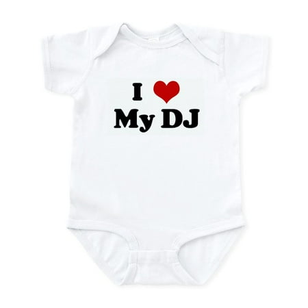

CafePress - I Love My DJ Infant Bodysuit - Baby Light Bodysuit