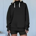 thumbnail image 5 of Xdegoge Womens Oversized Hoodies Drawstring Long Sleeve Casual Hoodie with Thumb Hole Raglan Solid Color Athletic Comfy Hooded Sweatshirts 2025 Winter Trendy Tops, 5 of 8