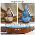 Porseme 100ml Essential Oil Diffuser Silve 3D Glass Aroma Ultrasonic