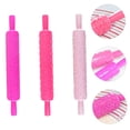 thumbnail image 2 of IFANLANDOR Assorted Color Plastic Embossed Rolling Pin Set for Baking Cookies and Crafts  3 Pieces, 2 of 7