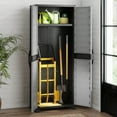 thumbnail image 4 of Costway Plastic Storage Cabinet 68" H Vertical Storage Shelving Unit for Office Grey, 4 of 8