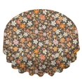 thumbnail image 2 of Pioneer Flower Floral Print Pattern Round Tablecloth 60 X 60 Inch, Wrinkle Resistant Wipeable Table Cloth for Kitchen Dining Picnic Patio Party, 2 of 6