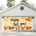 thumbnail image 6 of Fall Garage Door Banner Large Autumn Garage Door Cover 6 x 13 Ft Colorful Pumpkin Leaves Backdrop Decoration Fall Holiday Party Background Sign for Indoor Outdoor Wall Door House Decor, 6 of 6