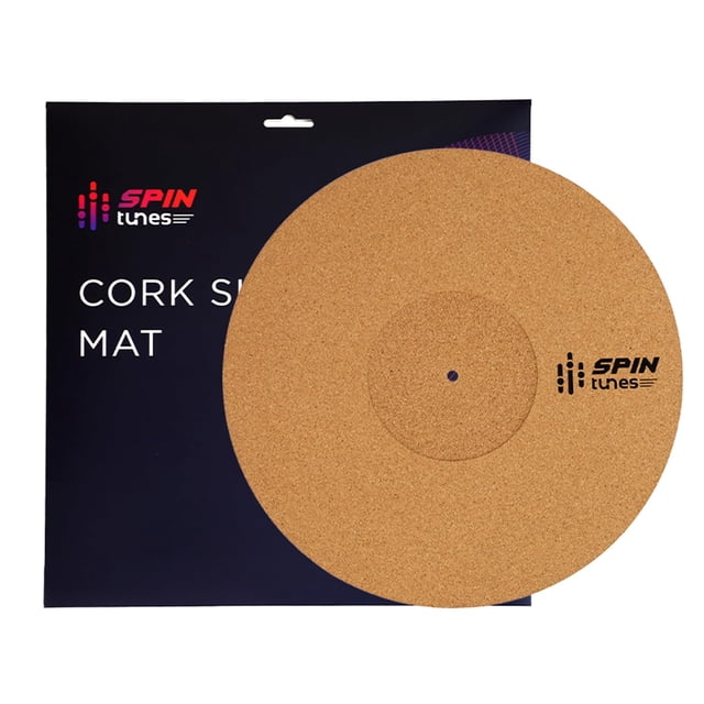 Tapete para tocadiscos SpinTunes de corcho de 3 mm de grosor, 30 cm