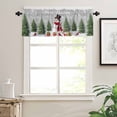 thumbnail image 7 of Snowman Merry Christmas Kitchen Curtains and Valances Set, Gray Winter Socks Xmas Tree Rod Pocket Window Valance 18 Inch Window Curtain Panels for Living Room Bedroom Laundry, 27.5x24in, 3 Pieces, 7 of 7