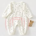 thumbnail image 5 of CAUYDY 3-6M 9-12M 18-24M Girls Sleepers for Newborn Baby Clothes Preemie Long Sleeve Romper Fall Winter Infant Girl Soft Pajamas Toddler Bodysuit Sizes 0-2 Months,White, 5 of 7