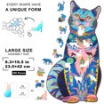 thumbnail image 2 of Puzles de madera HUOGUO Puzles de madera con forma de gato, 300 unidades, 2 of 5