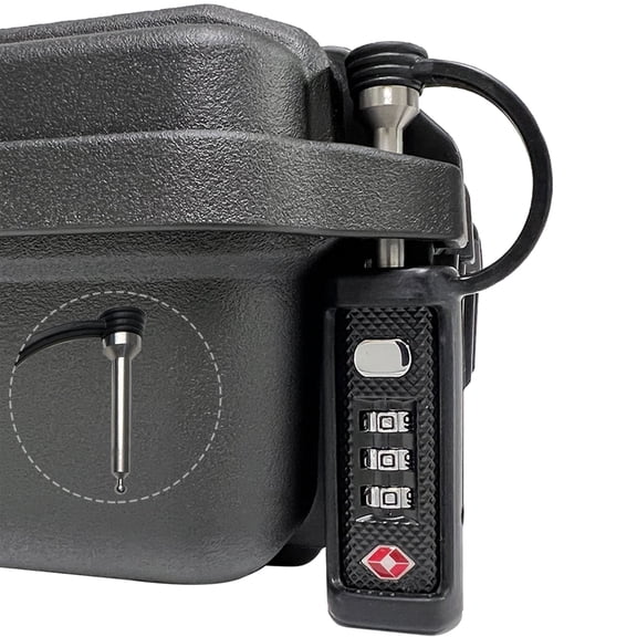 LAFENLIN TSA Approved Case Lock – 3-Digit Combination Padlock for Hard Travel Cases & Equipment Storage, Black (1-Pack)