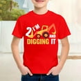 thumbnail image 4 of Huowey Kids Shirt Construction Short Sleeve Funny Truck T Shirt Play And Everyday Wear Tee Tops,Red,6-7 Years, 4 of 4
