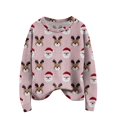 thumbnail image 1 of Chandails de Noël pour Femmes Mignons à Imprimé de Noël Chandails à Enfiler Chemises Chaudes Col Rond Chandails Noël Hiver Fête Hiver Vêtements Mode de Noël, 1 of 2
