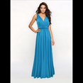 thumbnail image 4 of Vestido Maxi Sin Mangas, de Cintura Alta, Color Liso, con Tirantes Cruzados en la Espalda y Múltiples Usos para Mujer. Azul Agua L, 4 of 7
