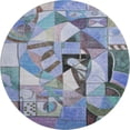 thumbnail image 2 of Addison Rugs Mayfield Premium Machine Washable Transitional Abstract Green Round Rug, 8' x 8', 2 of 6