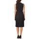 thumbnail image 3 of Vestido plisado INSPIRE CHIC sin mangas con escote en V y cinturón en la cintura, vestido midi A-line M negro, 3 of 5