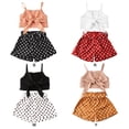 thumbnail image 3 of URMAGIC Toddler Kid Girls Strap Top+Polka Dot Shorts Summer Outfit Clothes Two Piece Set 1-6 Years, 3 of 5