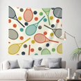 thumbnail image 2 of Daiia Racket and Tennis Ball Pattern Tapestry 60x51 Inches Wall Hanging Tapestry Artistic Wall Hanging Bedroom Wall Decor Living Room Tapestry Dorm Room Decor, 2 of 9