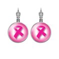 thumbnail image 2 of Ribbon Earrings Breast Cancer Awareness Trinkets Earrings Ear Hooks Breast Cancer For, 2 of 4