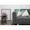 thumbnail image 3 of Ambesonne Retro Throw Pillow Cover 2 Pack, Flowers Buds Leaf, 18", Teal Pale Green, 3 of 5