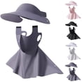 thumbnail image 3 of Unisex Sun Protection Full Face Mask, UPF 50+ Balaclava with Wide Cap Brim, Breathable Face Cover Hat Outdoor Activities Summer Cycling Hiking Travel,Color:Black, 3 of 4