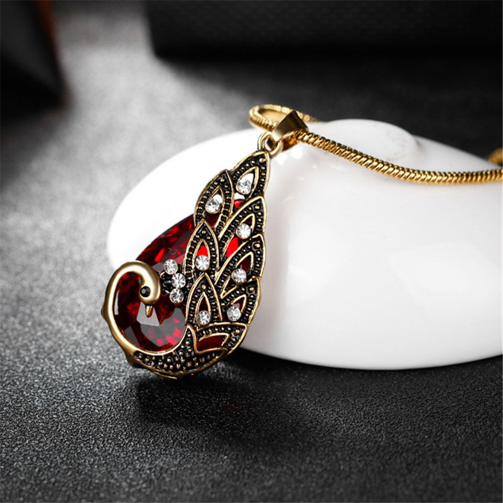 Kayannuo Gifts For Women Christmas Clearance Women's Peacock Pendant Earring Necklace Vintage Wedding Jewellery Set Christmas Gifts - image 2 of 3
