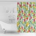thumbnail image 4 of 60x72 Inch Shower Curtains for Bathroom Summer Flowers Fabric Bath Curtain Decor Watercolor Tropical Plants Leaves Florals Waterproof Restroom Curtains Shower Set Accessories with 12 Hooks 60 Inch, 4 of 6