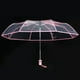thumbnail image 2 of 4X Paraguas Transparente Paraguas Automatico para Lluviaautomatico Compacto Plegable Estilo A Prueba de Viento Paraguas Transparente , Transparente & Borde Rosado, 2 of 5