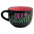 thumbnail image 4 of Taza Jumbo Bitono De Cerámica Wicked La Película, Diseño "Defy Gravity, Color Negro/Rosa, Capacidad 820 Ml, 4 of 4