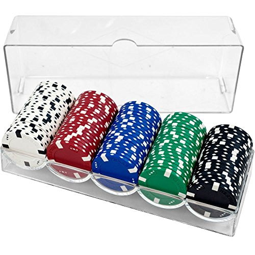 100X capacity poker chips box poker acrylic chips tray chips case with covers WR