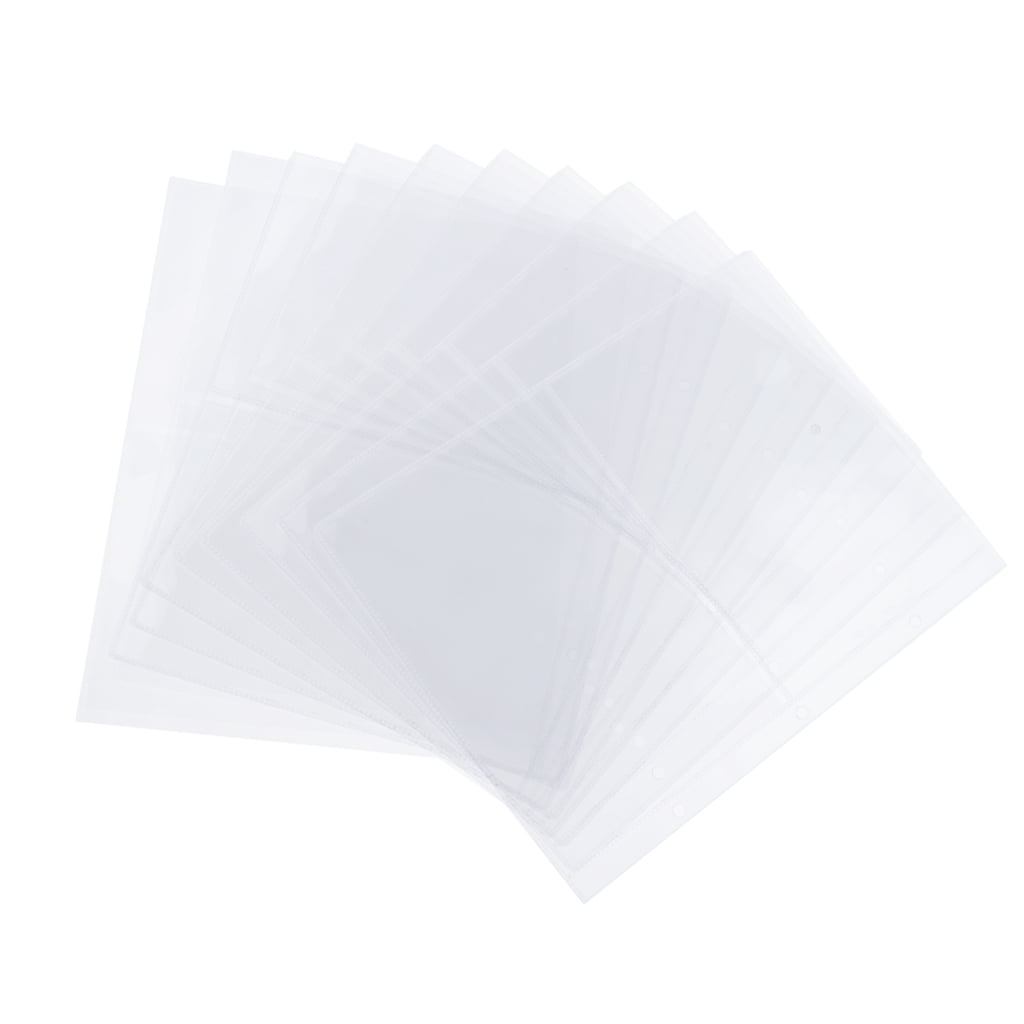 10pcs 2 Pockets Banknote Currency Collection Album Binder Pages Clear