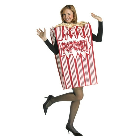 Movie Night Popcorn Box Adult Halloween Costume