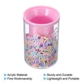 thumbnail image 3 of Soporte para lápices Uxcell, soporte de acrílico para cepillos de maquillaje, taza de almacenamiento, caddy de papelería, rosa, 3 of 6