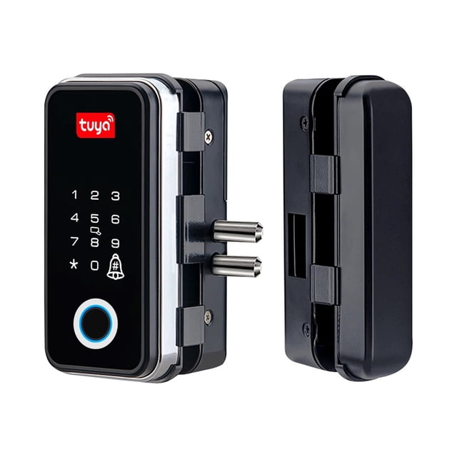 Door Lock, Electronic Finrprint Recognition Smart Lock Tuya APP / IC Card Biometric Unlock For S Door Lock Wooden Door ,Easy to Install